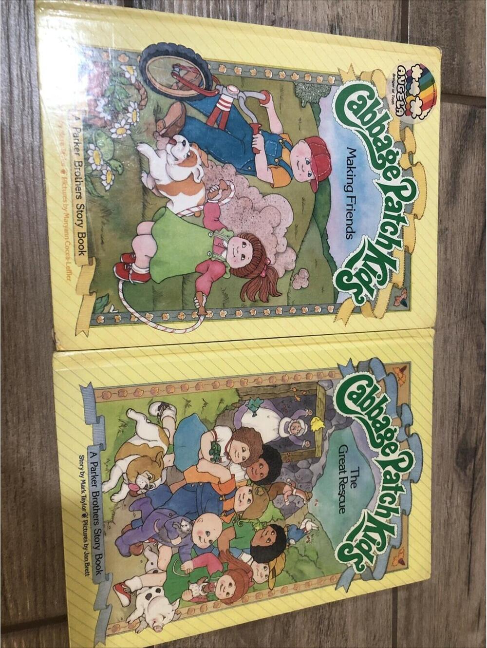 1980s Cabbage Patch‎ Kids Story Books Hardcover Parker Brothers Vintage Lot Of 2